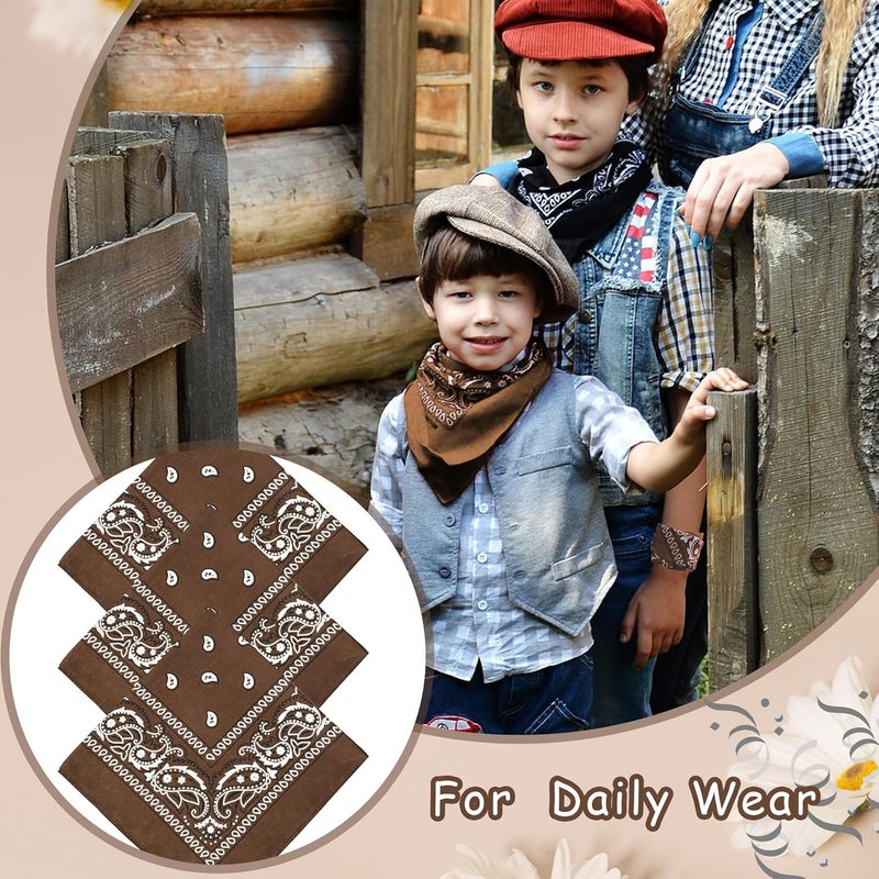 TFengfly 24 Pack Paisley Bandanas Bulk Unisex Cowboy Bandanas Head Scarf Necktie Face Cover - Image 4